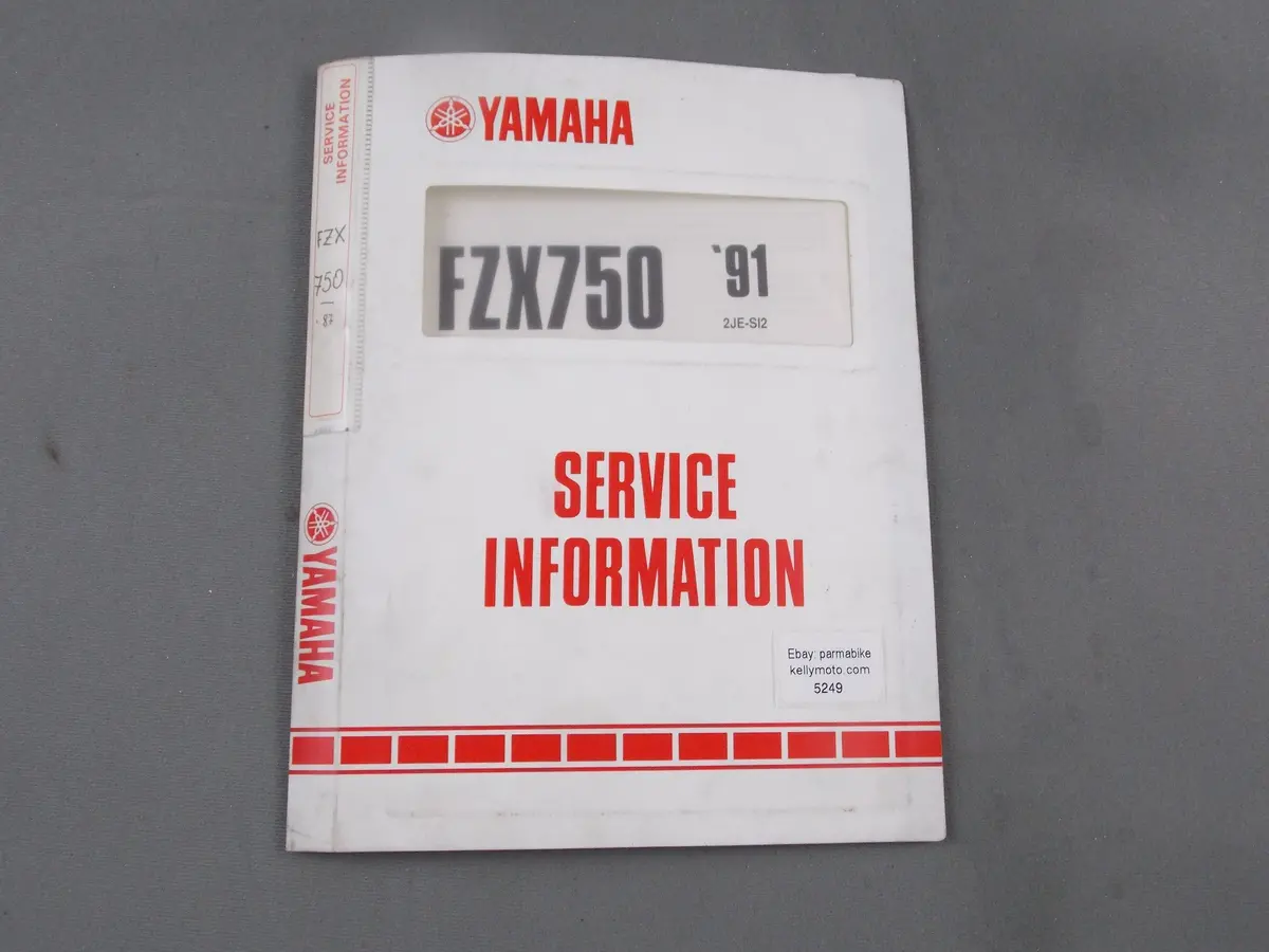 Yamaha 1991 Fzx750 Service Information Manual Italian Book # 2Je-Si2 1
