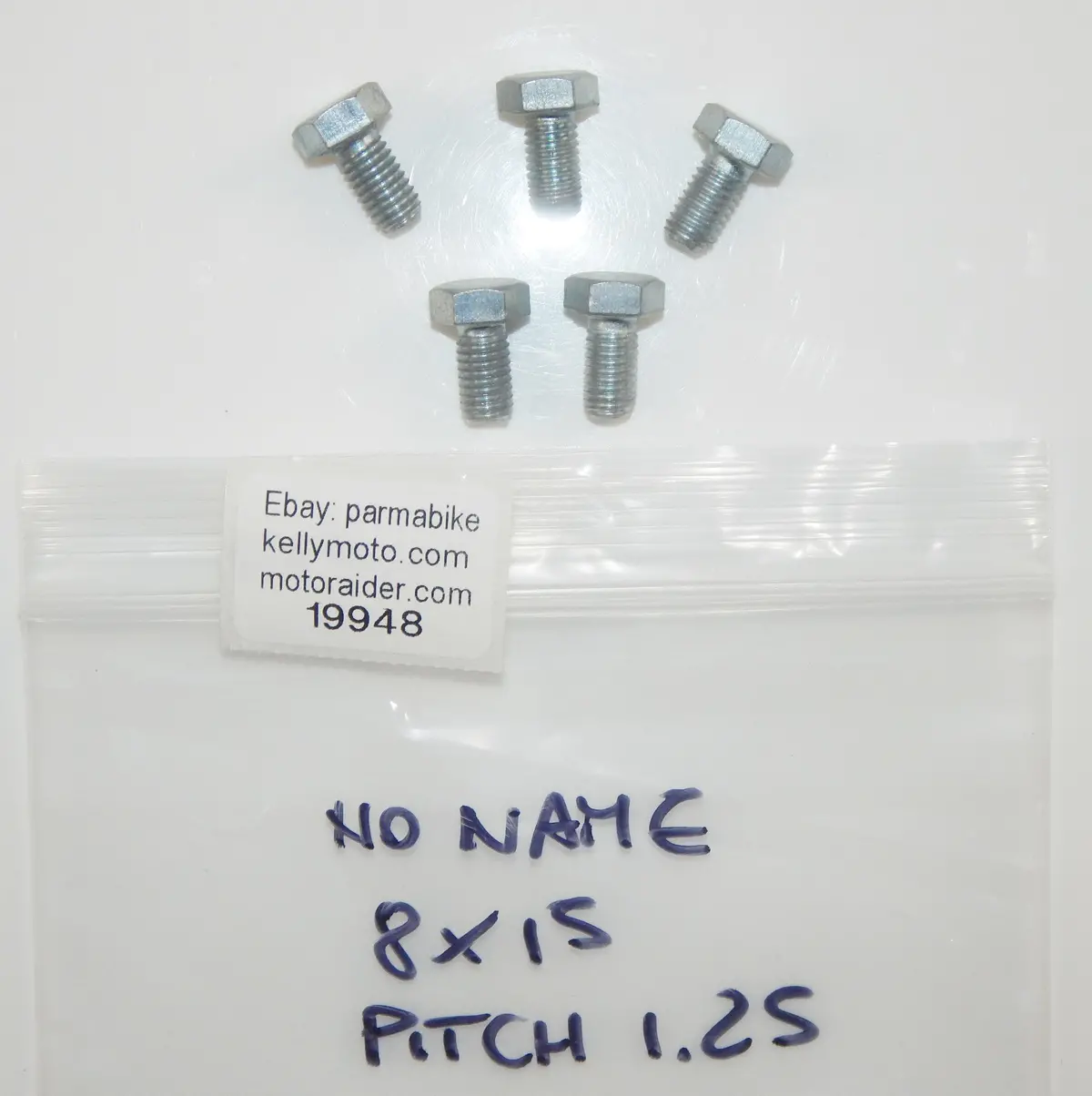 5 No Stamp Bolt 8X15 Pitch 1.25 Vintage Motorcycle Ktm Husqvarna Maico Sachs Dkw 1