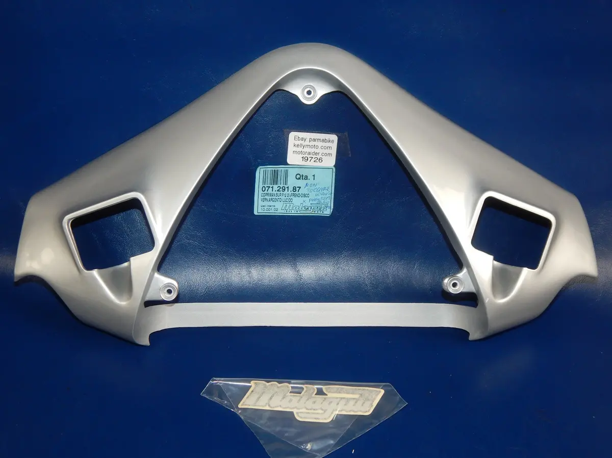 Oem Malagutif12 2.5 Disc Brake Upper Handlebar Fairing Cover Polished Silver 1