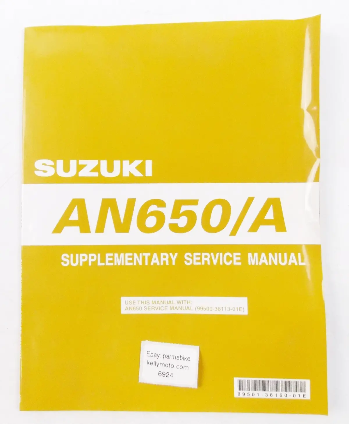 2007 Suzuki An650/A Supplementary Service Book Manual English 99501-36160-01E 1