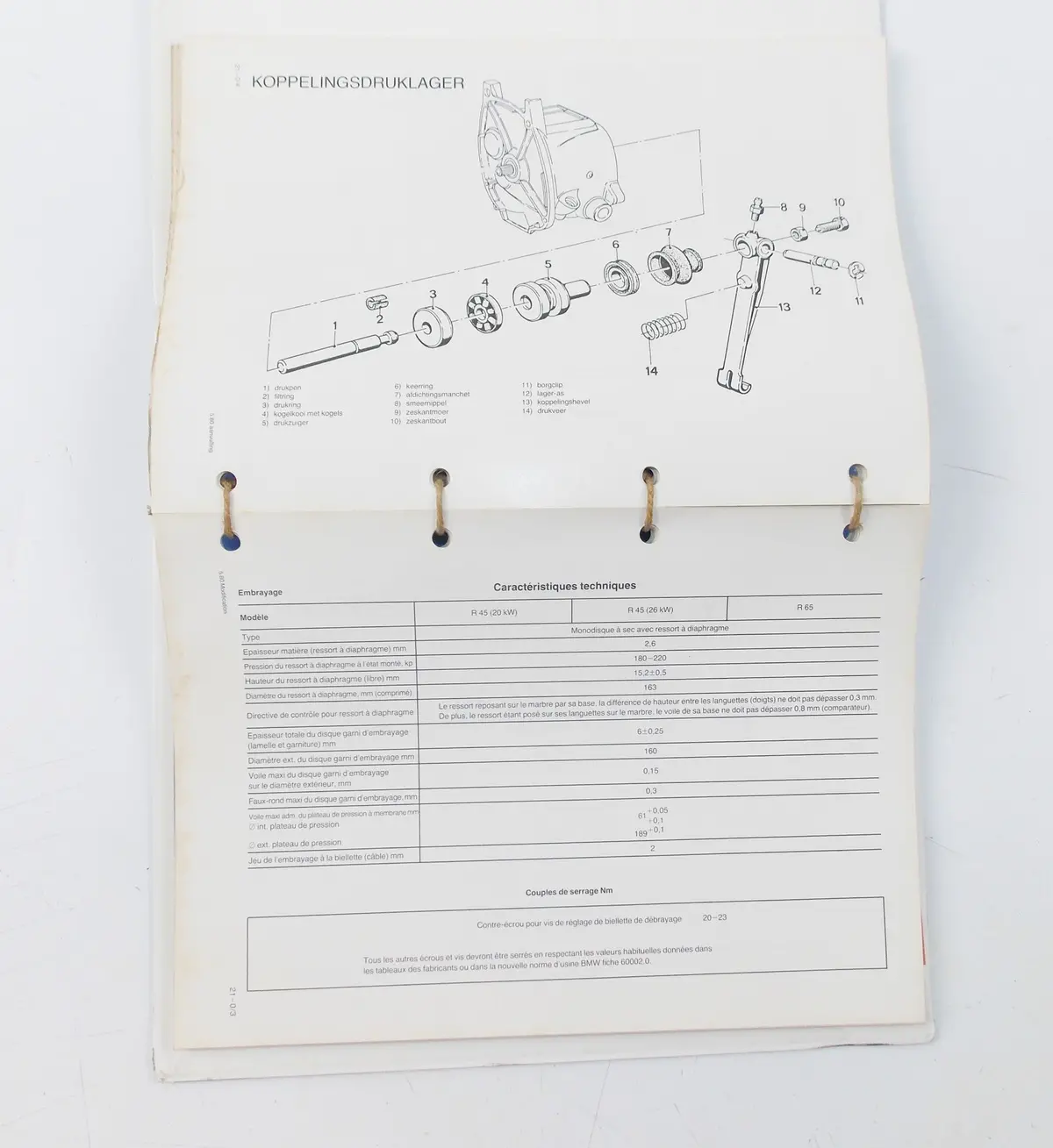 1980 Bmw R45/R65 Repairing Book Dealer Manual French Italian Spanish Dutch 1