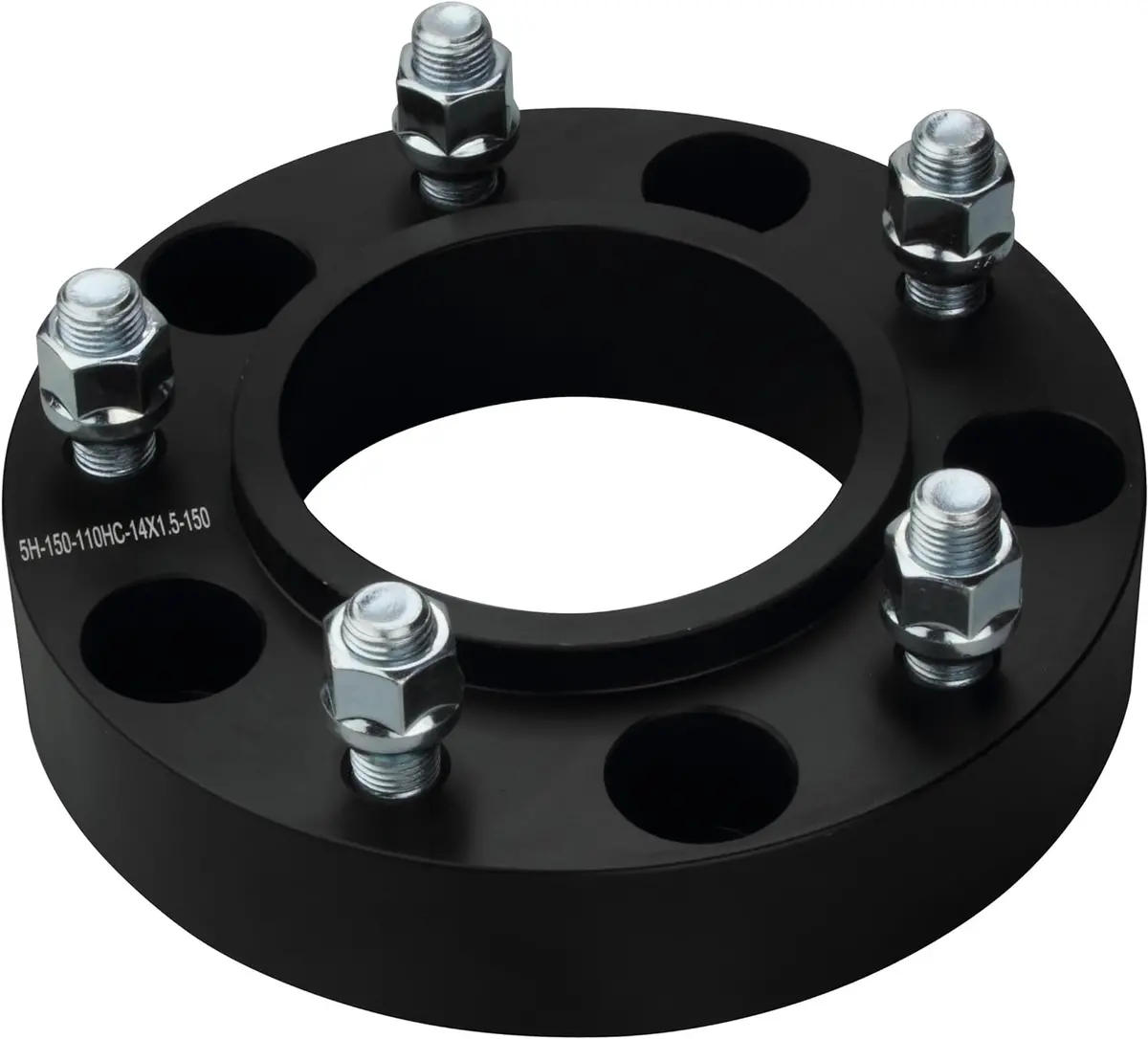 1.5" Hub Centric Wheel Spacers Pair Black 5X150- Pt# 1.5Hc07tunbk2 (D4) 1