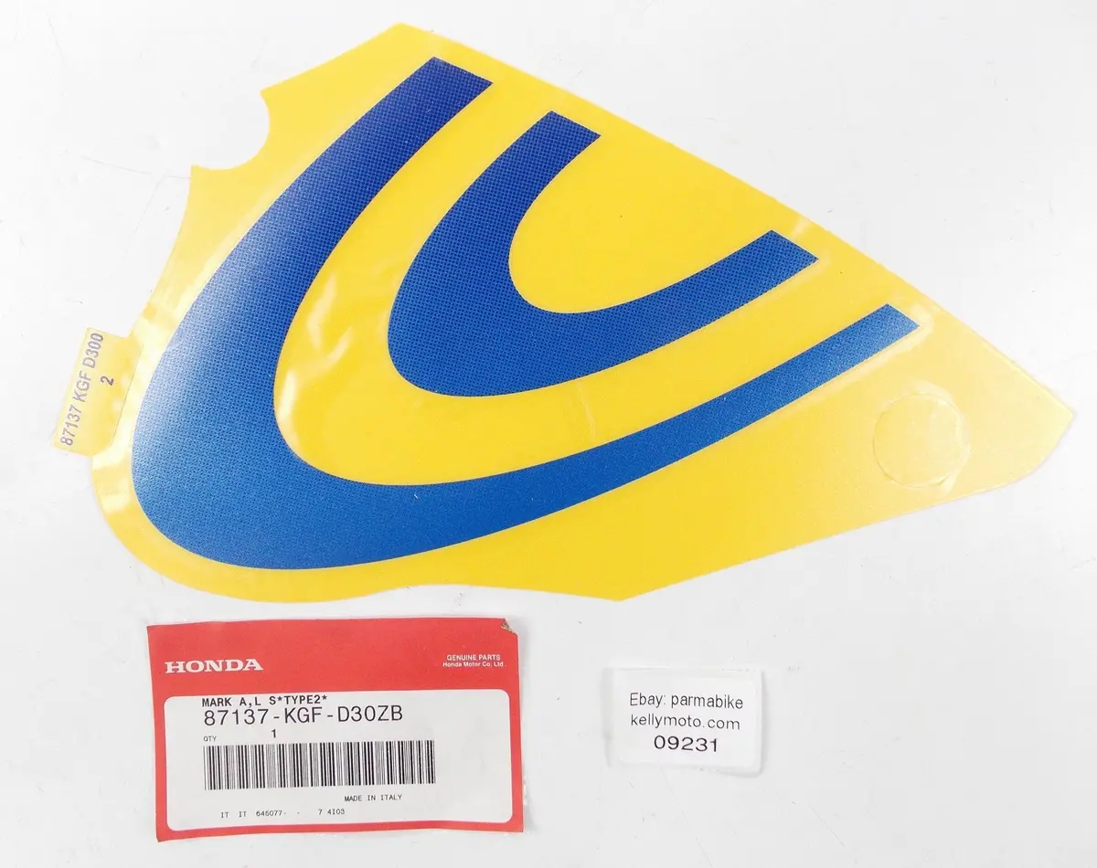 2004 Honda Nes125 Side Cover Type 2 Sticker Emblem Decal Mark 87137-Kgf-D30zb 1