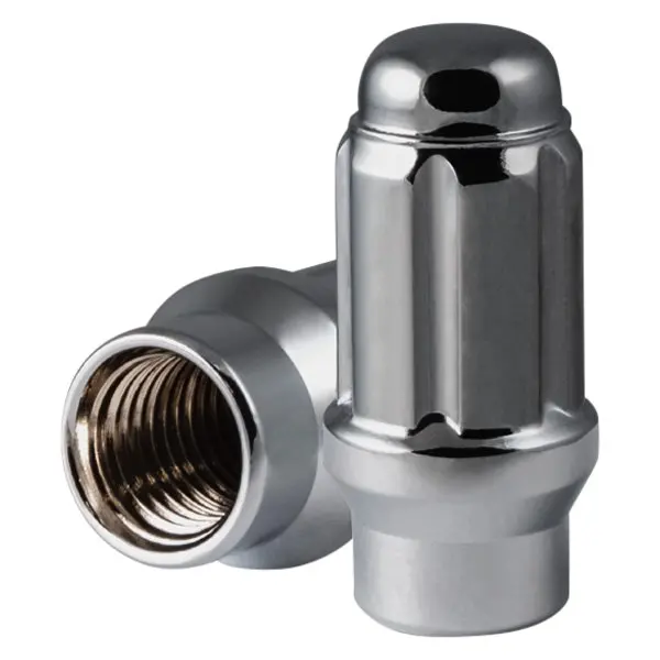 Chrome E-T/12Mmx1.5 Spine Closed End Lug Nut Set Of 24 W/ Key - Pt# 21138Et (G3) 1