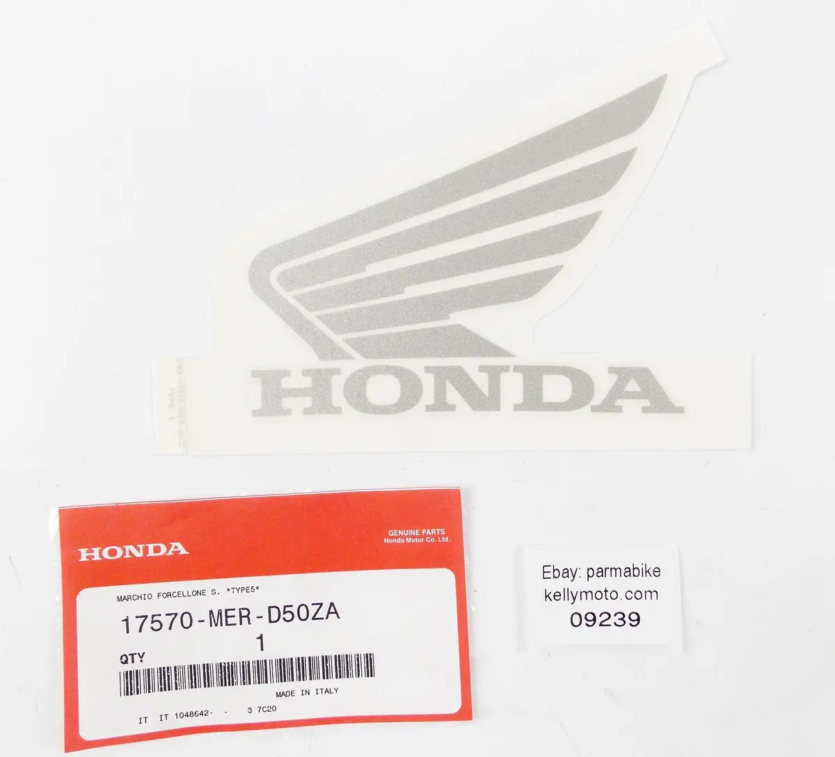Nos Oem 2005 Honda Cbf600 Left Wing Type 5 Emblem Decal Mark 17570-Mer-D50za 1