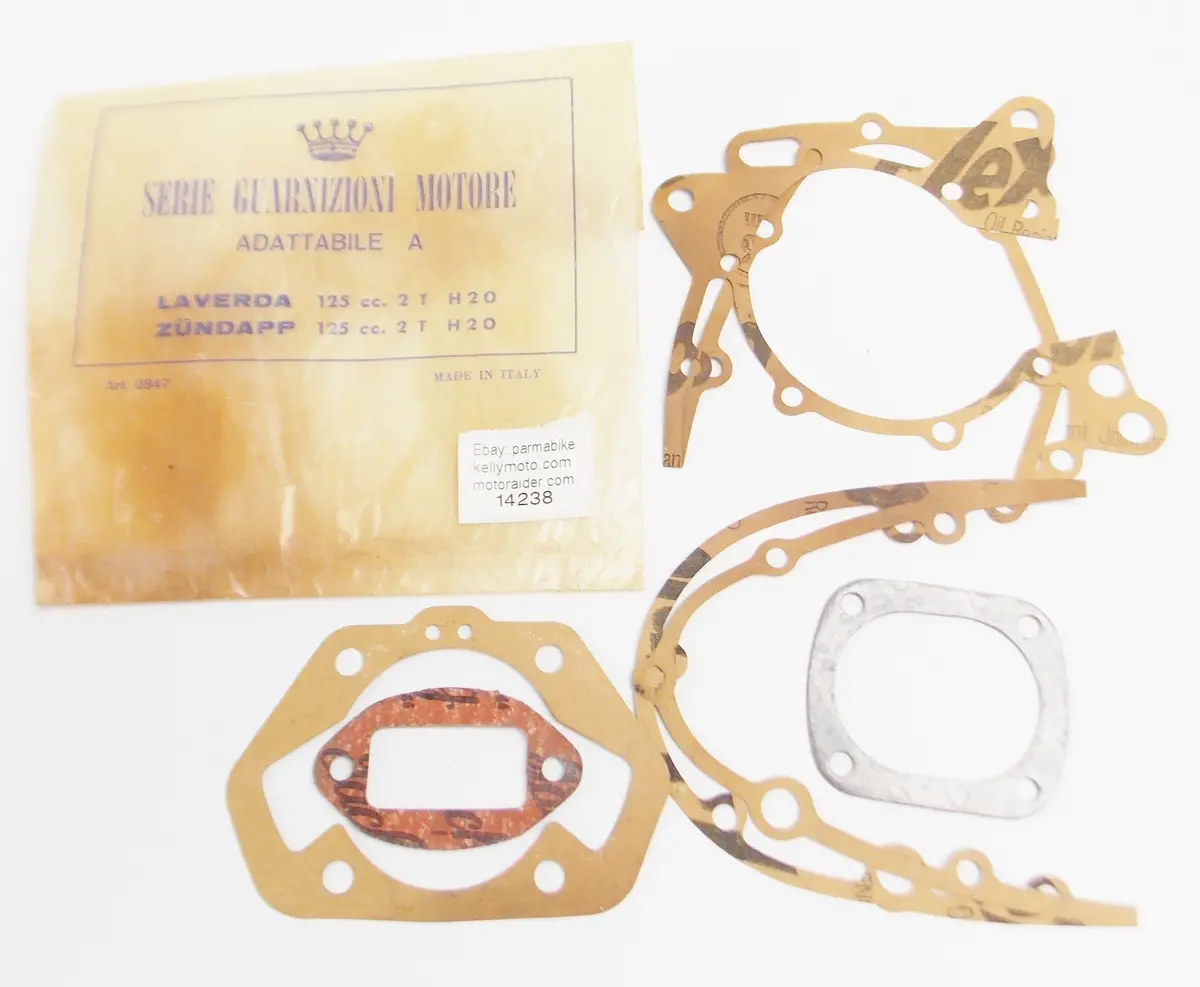 Engine Motor Gasket Seal Set Kit Laverda 125 2-Stroke H20 Zundapp  Art.0847 1