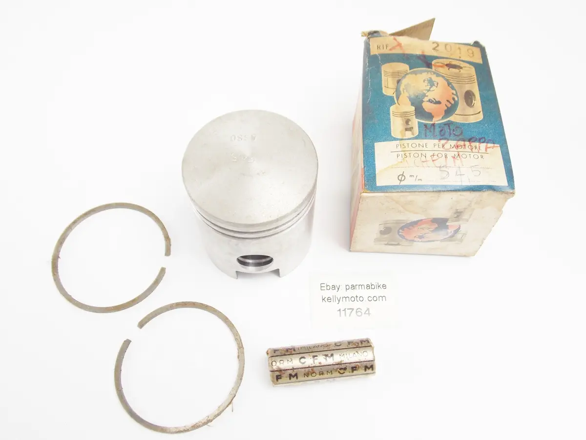 Nos Asso Werke 2019 Piston + Rings D=54.5 Mm Pin 16Mm Moto Zappa Tiller Motor 1