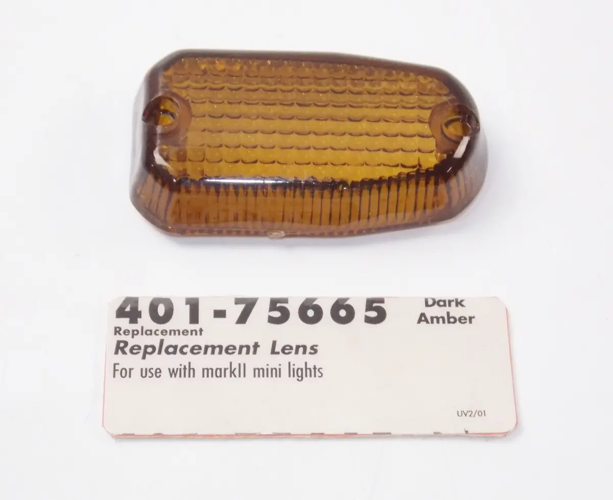 Flanders 401-75664 Mark-Ii Mini Light Lens Dark Amber Flasher Blinker Indicator 1