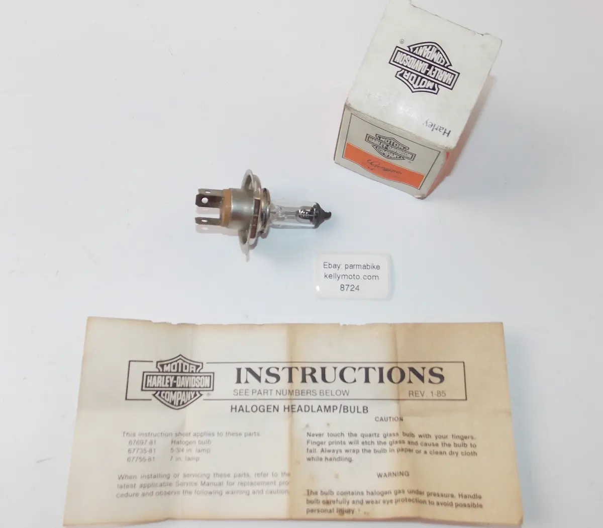 Nos Oem Phillips Harley Head Light Lamp Halogen Bulb 12V 60/55W H4 67697-81 1
