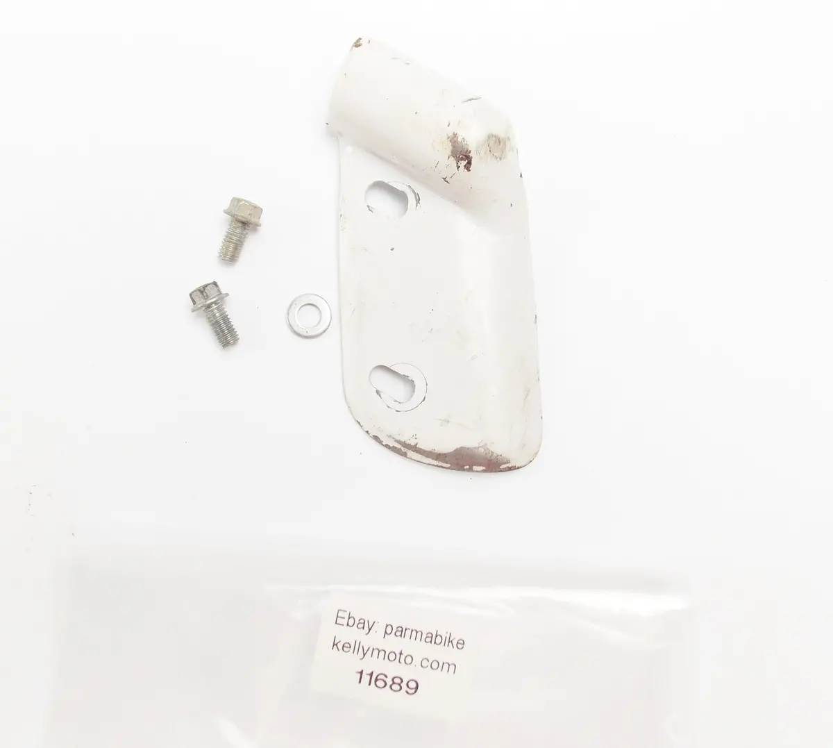 1990 Yamaha Yz125 Rear Master Master Cylinder Holder Protector Plate Guard White 1