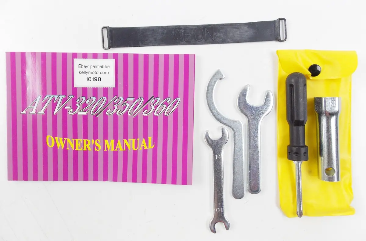 Aeon Atv Quad 320/350/360 Owner's Manual Book + Tools Kit Wrench Screw Driver 1