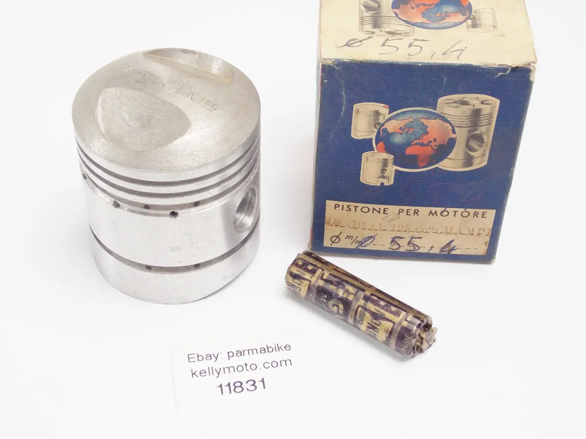 Nos Asso Werke Piston+Pin 55.4 Mm F.B. Mondial 125 Cc Champion 1