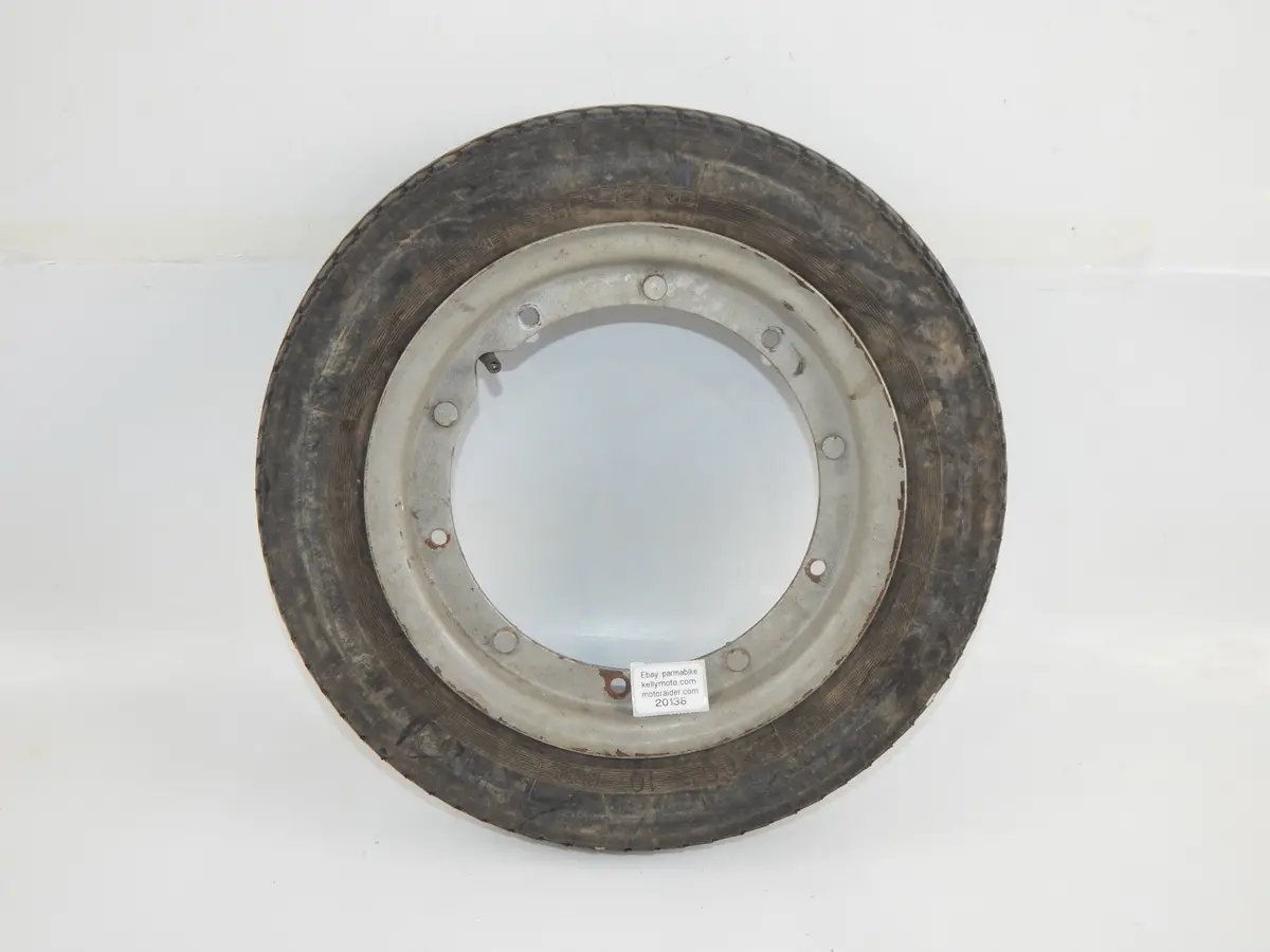 '60S Vespa Piaggio Ft Rr Wheel Rim Tire Ceat 3.50X10 Vintage Motorcycle Scooter 1