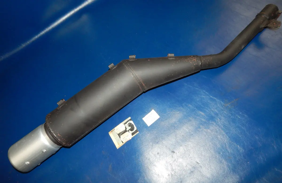 1985-90 Yamaha Xt400 Monoschock Marving Muffler Exhaust Pipe Vintage 1