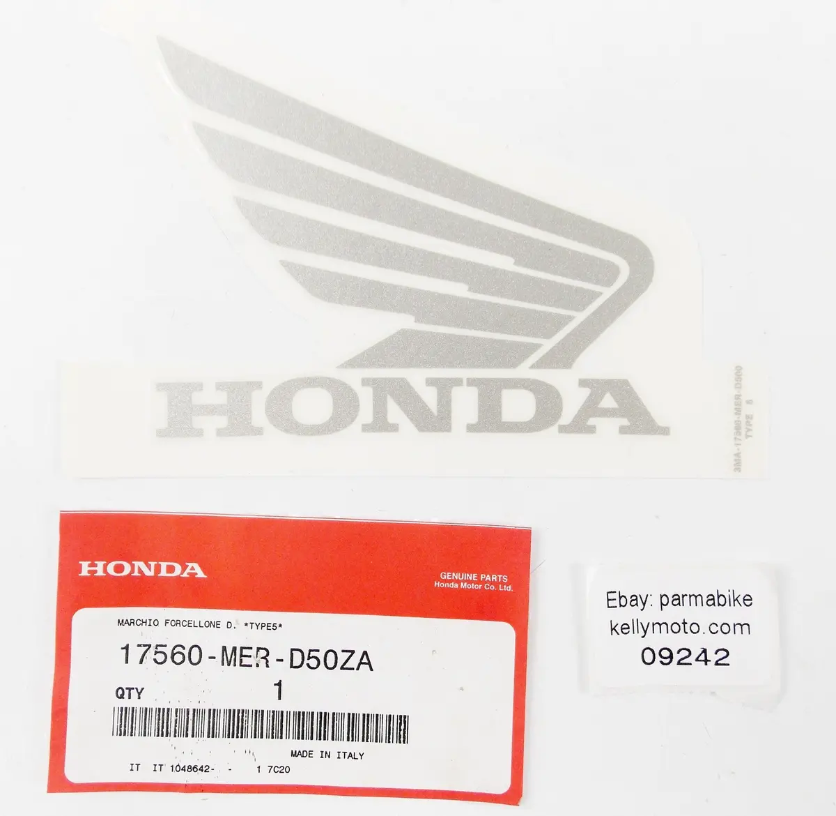 Oem 2005-08 Honda Cbf500/600 Fuel Tank Type 5 Right Emblem Decal 17560-Mer-D50za 1
