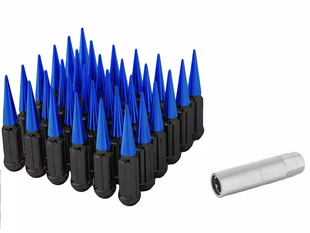 Spk8-14150Bl Gorilla Automotive Spiked Lug Nut Kit (Black / Blue) 1