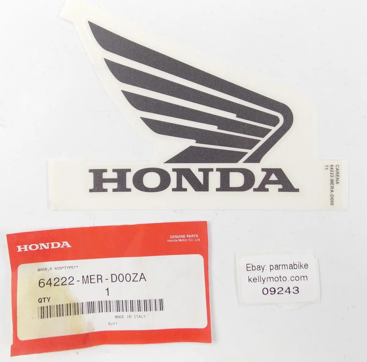 Oem 2004-2006 Honda Cbf600 Fuel Tank Type 1 Emblem Decal Sticker 64222-Mer-D00za 1