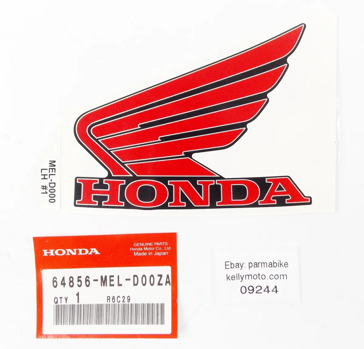 Oem 2005 Honda Cbr1000 Lh Tank Wing Type 1 Emblem Decal Sticker 64856-Mel-D00za 1