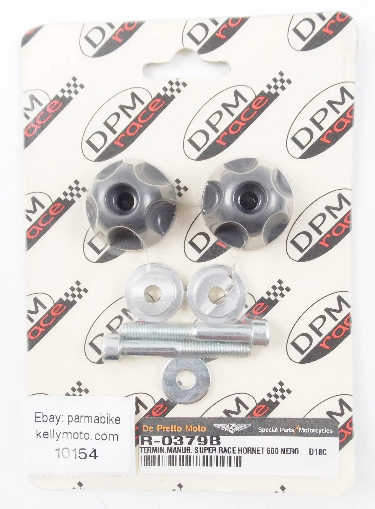 De Pretto Moto Super Race Hornet 600 Black 1999-2002 Handlebar End Alloy R-0379B 1