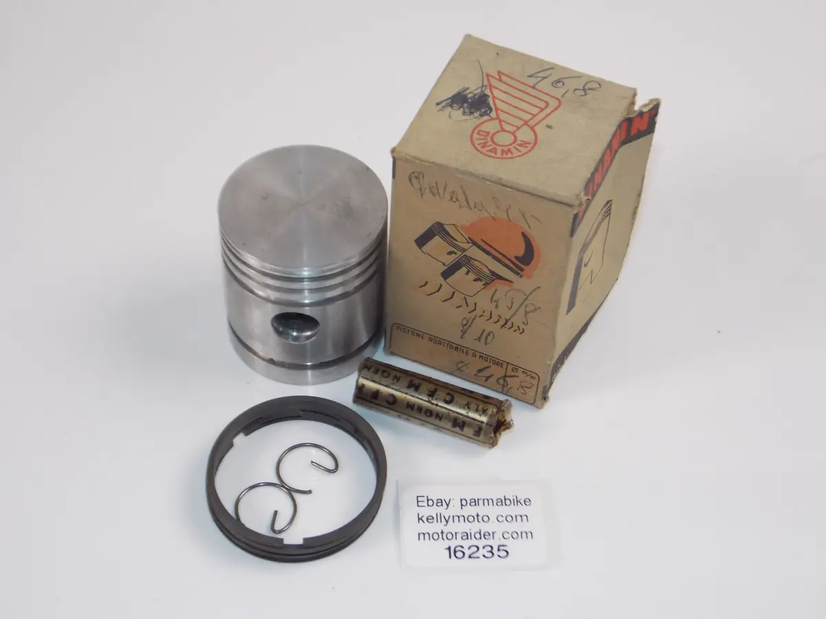 Nos Dinamin 56 Laverda Piston 46.8Mm+13.5Mm Pin+Rings+Circlips Vintage 16235 1