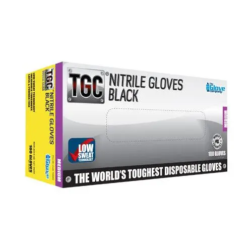 Nitrile Gloves - Black - 100Pc - Small To Xl 3