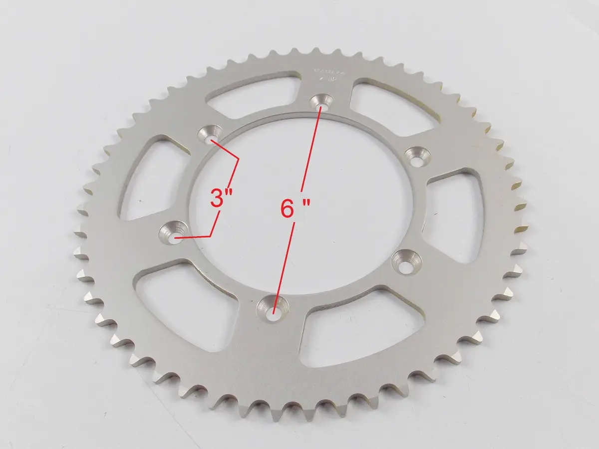 Nos Oem Cagiva Aluminum Rear Sprocket 52 Teeth Dis Hole 6" And 3" Husqvarna Ktm 1