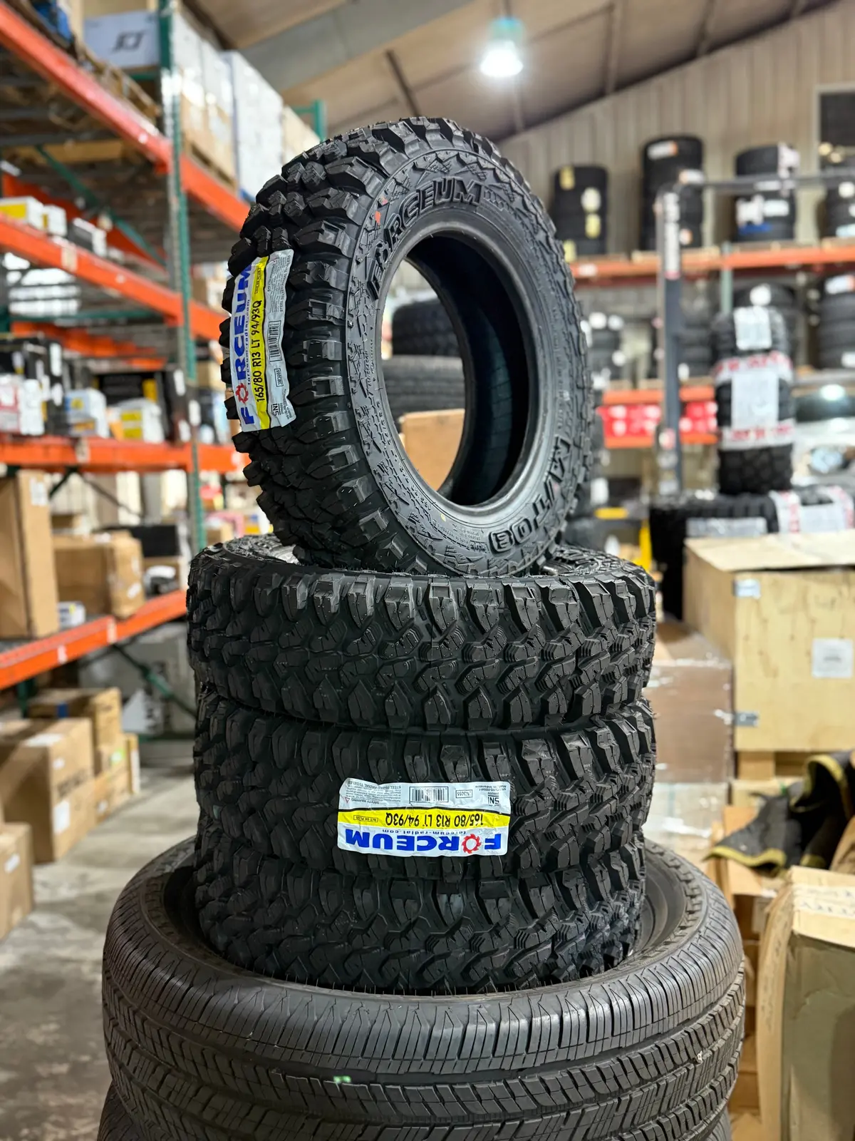 Forceum M/T 08 Plus Mud Off-Road Light Truck Radial Tire 165/80R13 94/93Q Load Range D Lrd 8-Ply Bsw Black Side Wall - Set Of 4 1