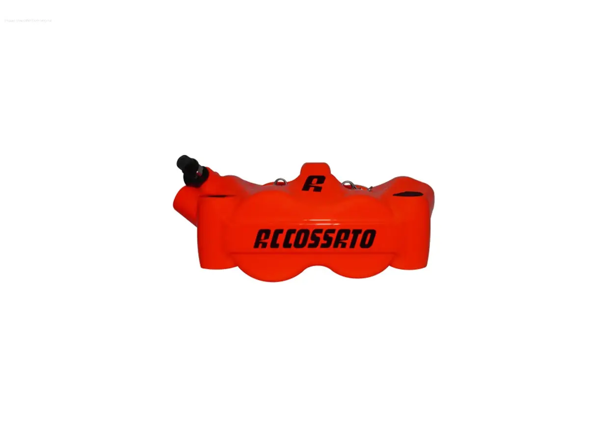 Accossato Caliper Monoblock 100Mm Fluorescent Red | Vespa Sprint/ Primavera/ Gts Models 50-310Cc 1