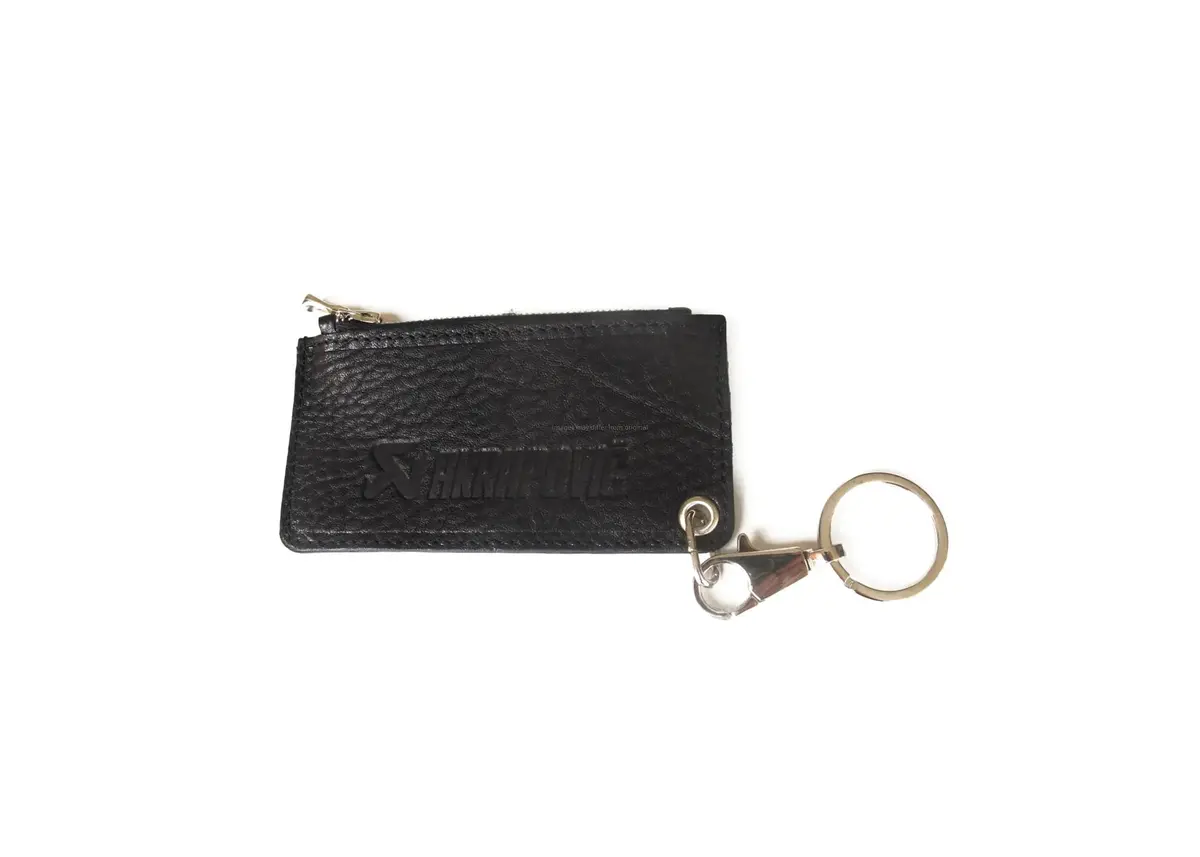 Akrapovic Leather Zip Keychain Black 1