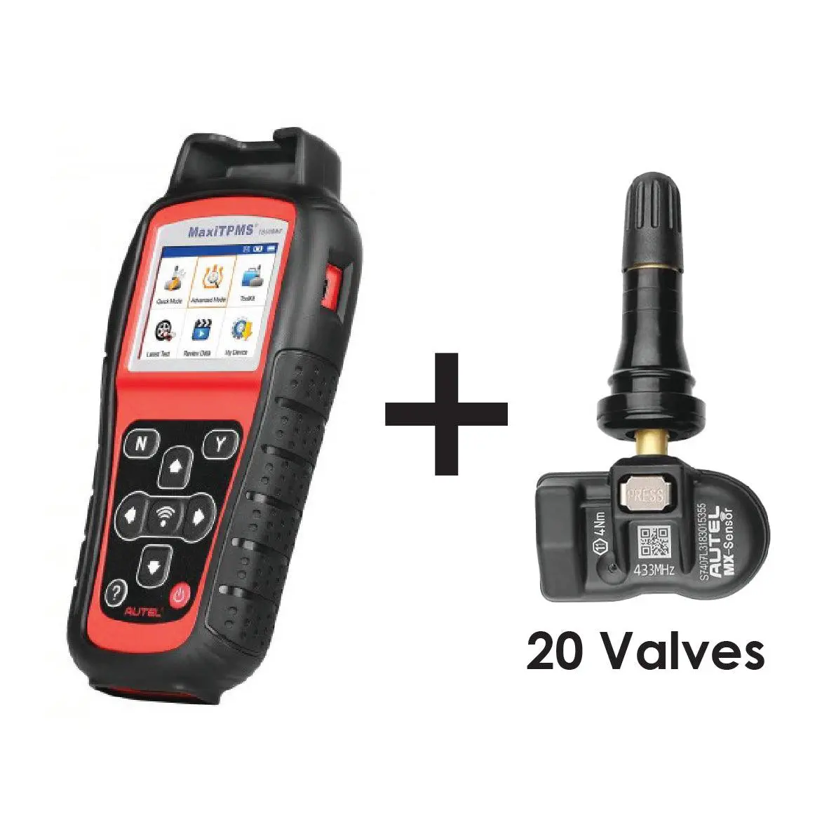 20 X Autel Tpms Sensors - Tps218 (315/433 Mhz) *Free Scan Tool* 1