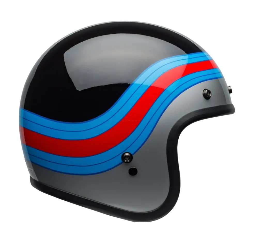 Bell Custom 500 Dlx Helmet Pulse Gloss Black/Blue/Red 1