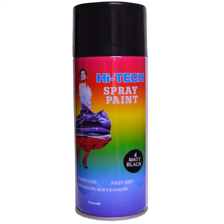 Colour Spray Paint Matt Black 1