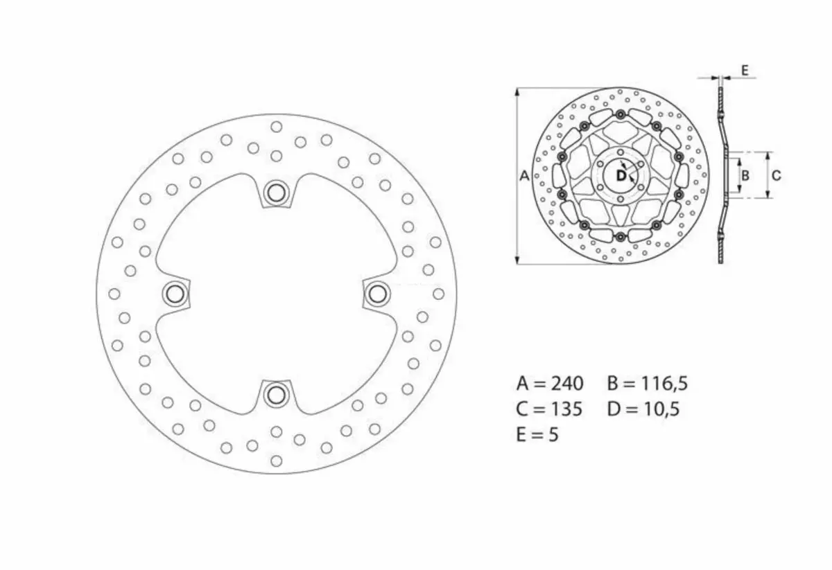 Brembo Oro Fix Brake Disc - 68B40783 1
