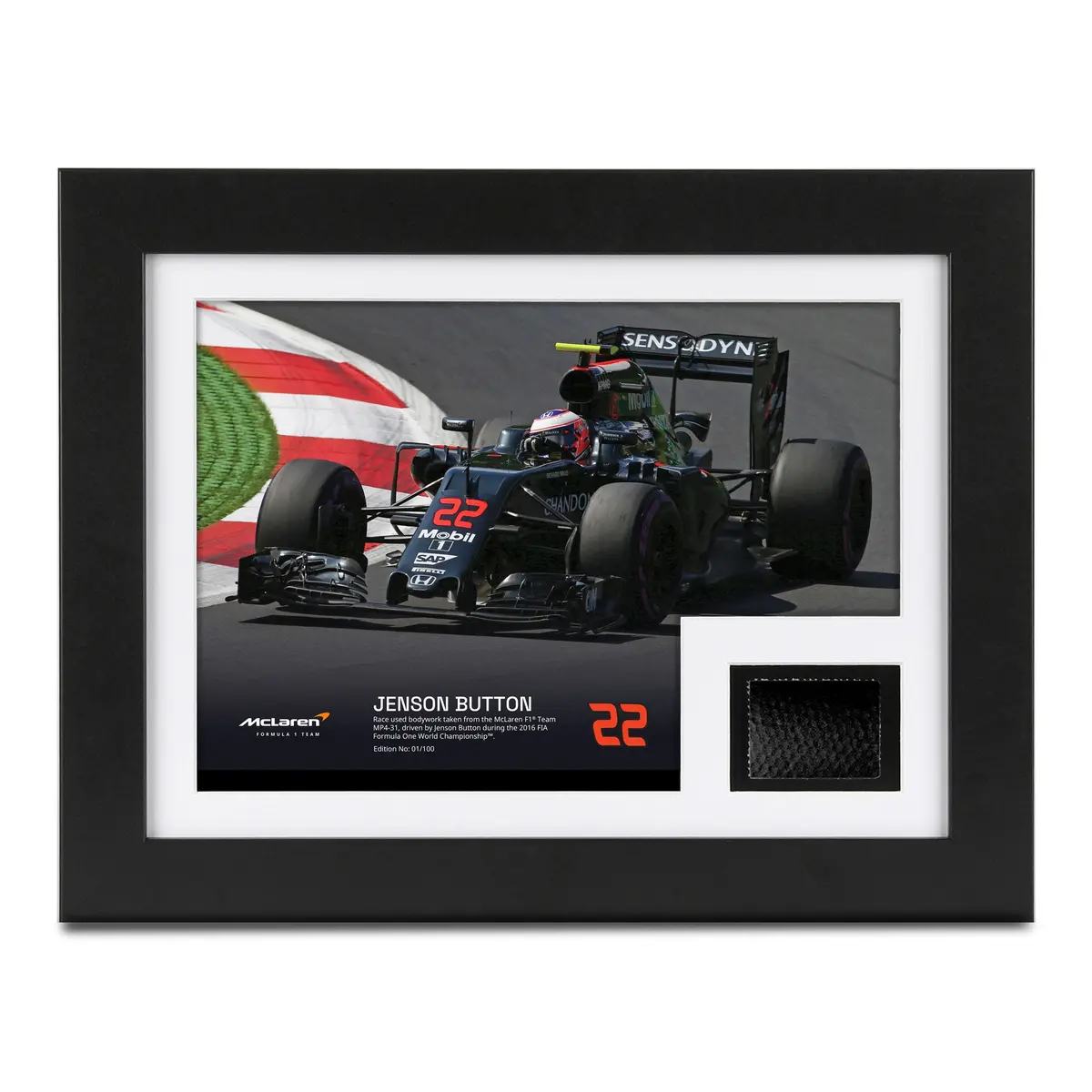 Jenson Button 2016 Bodywork & Photo – Austrian Gp - Limited Edition 1
