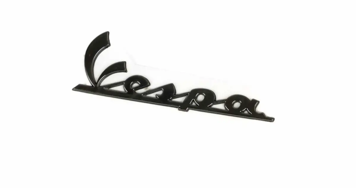 Badge Legshield Piaggio Black | Vespa Px/Gt/Gtl /Gts/Gtv/ Lx/Lxv/S 50-300Cc 1