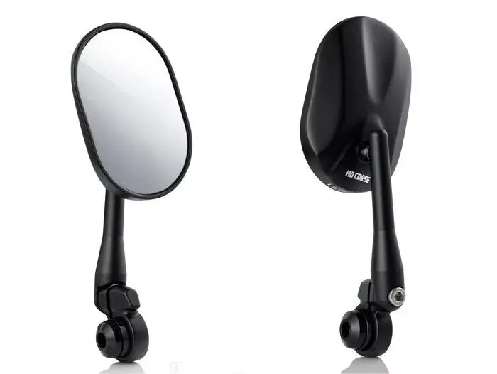 Bar End Mirrors Hd Corse Aluminium Cnc Matt Black | Vespa/Piaggio Models 1