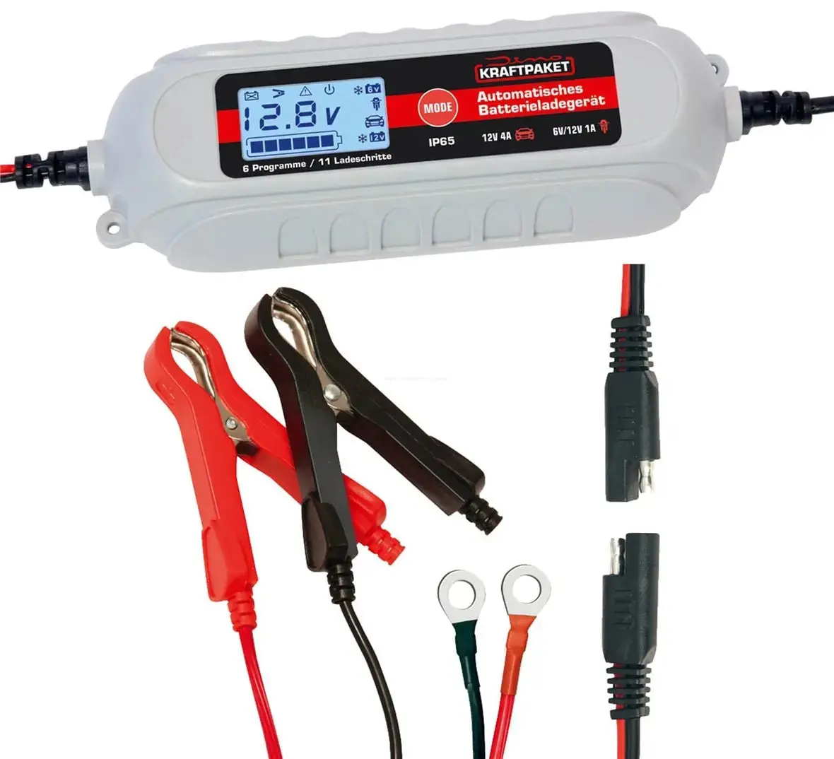 Battery Charger Dino Kraftpaket 6V/12V | All Motorcycle/Scooter Types 1