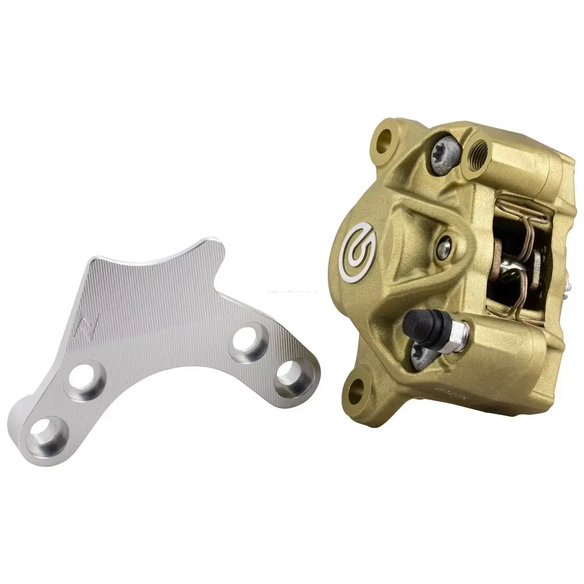 Brake Calliper Brembo Gold Front + Zelioni Adapter Silver | Vespa Sxl/Lx/Lxv/S 50-150 1