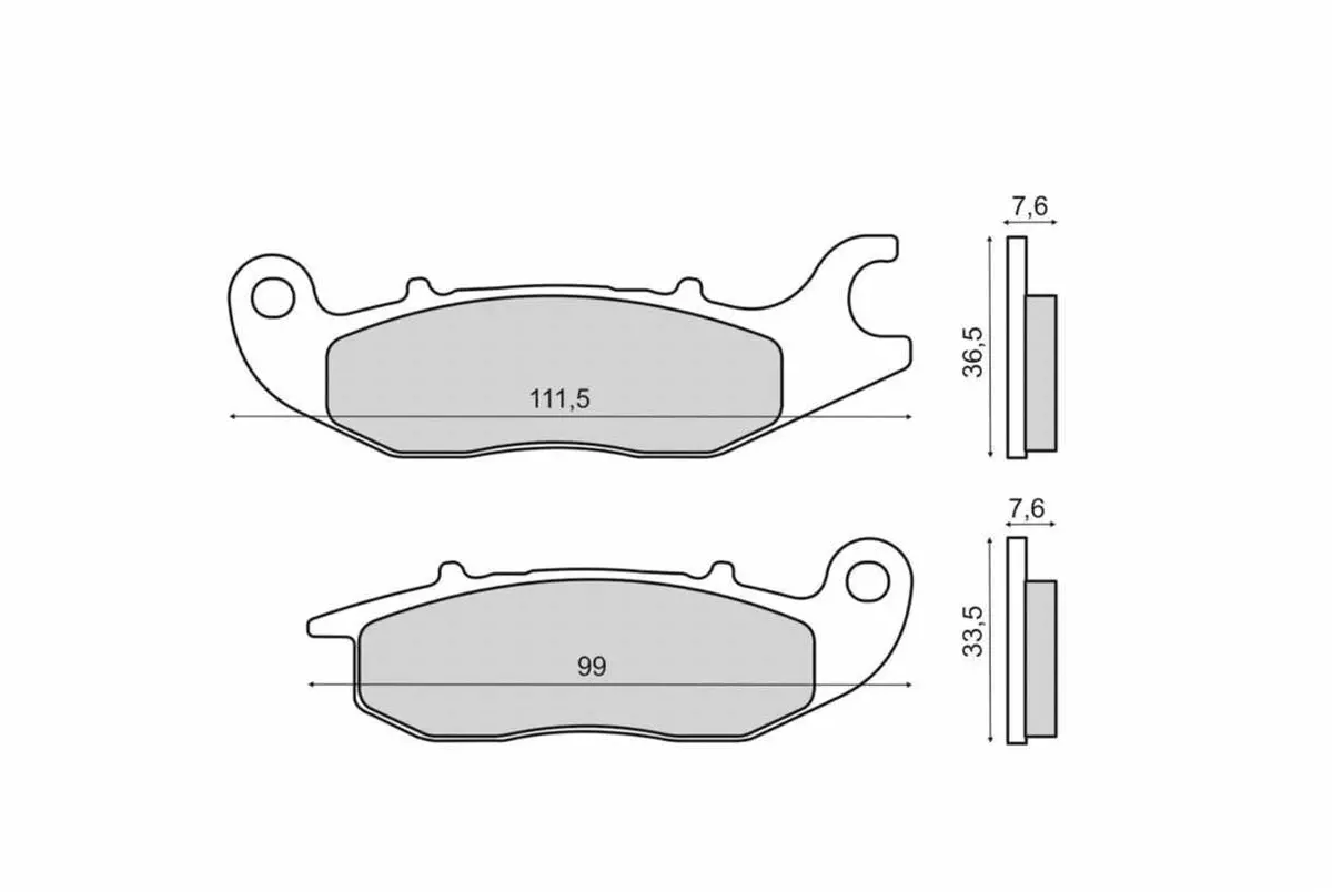 Brake Pads Rms S74 Front | Vespa Gts Hpe ('23-) E5 300Cc 1