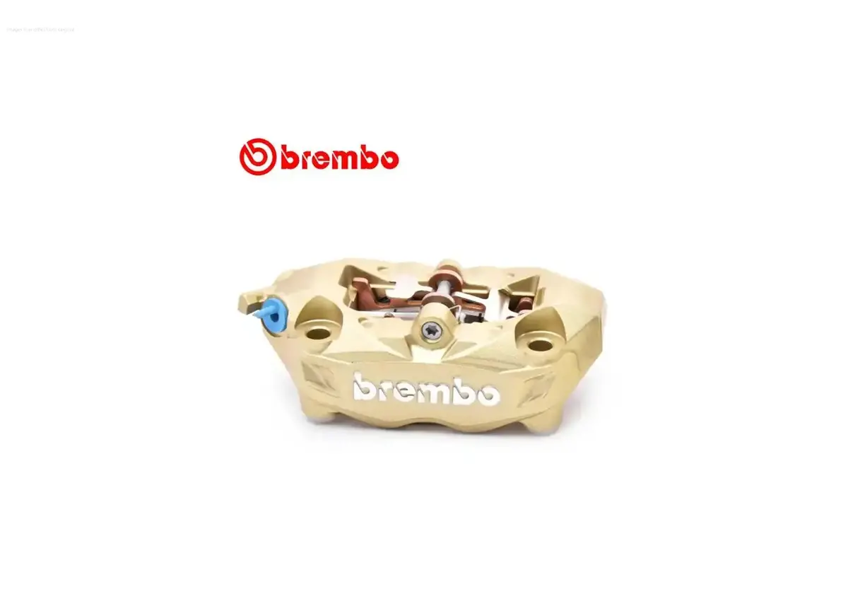 Brembo Caliper M4 Monoblock 100Mm Gold | Vespa Sprint/ Primavera/ Gts Models 50-300Cc 1