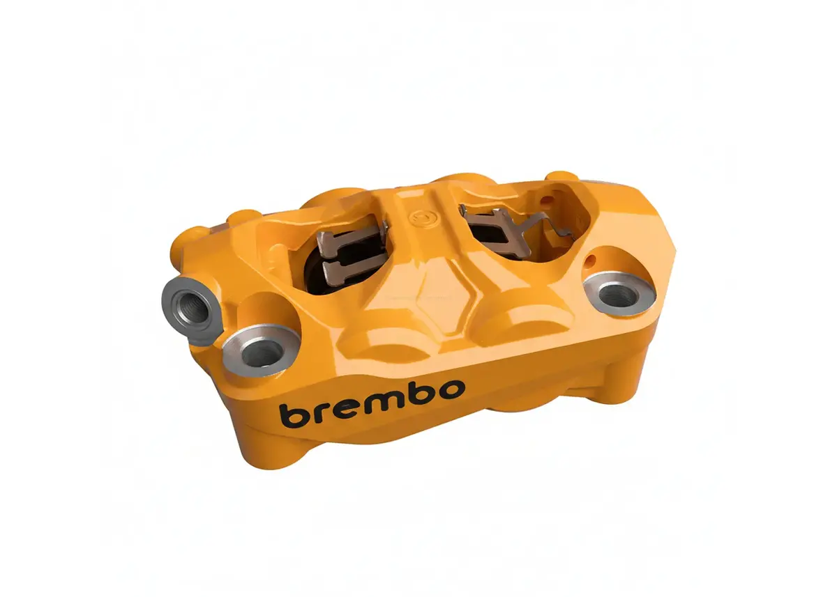 Brembo Calliper Hypure Left Yellow Radial 100Mm | Vespa Sprint/ Primavera/Gts/ Gtv 50-310Cc 1
