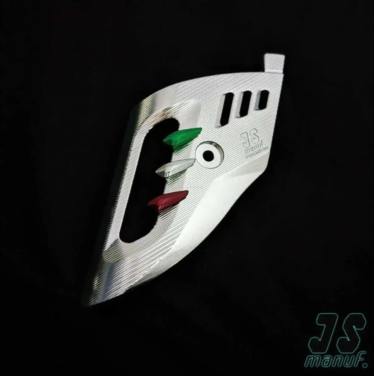 Cnc Fork Cover Js Manuf Italian Flag | Vespa Sprint / Primavera 50-150Cc ('14-) 1
