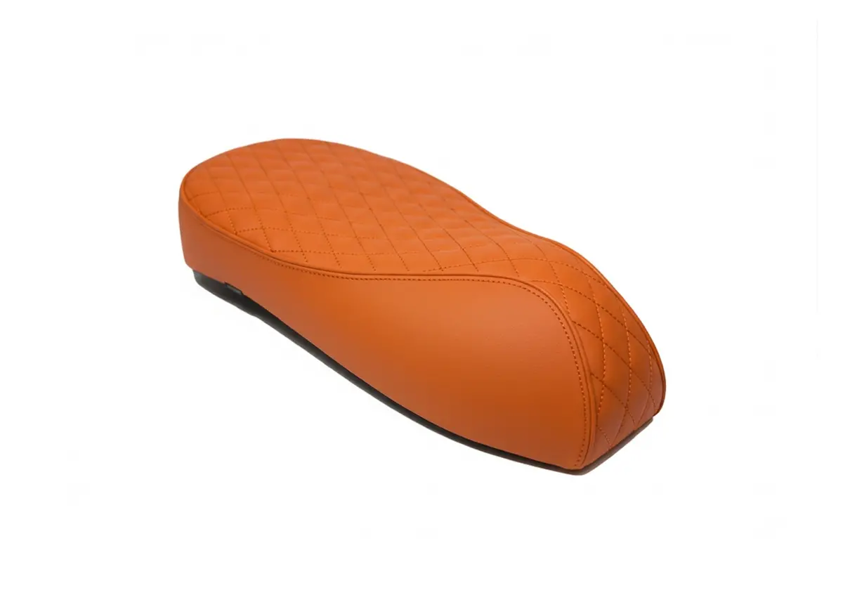 Custom Seat Black Diamond Stitch Merino Kyalami Orange | Vespa Gts 125-310Cc ('14-) 1