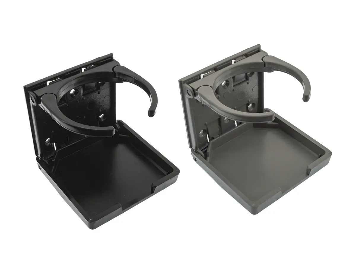 Folding Cup Holder With Adjustable Pivoting Arms 1