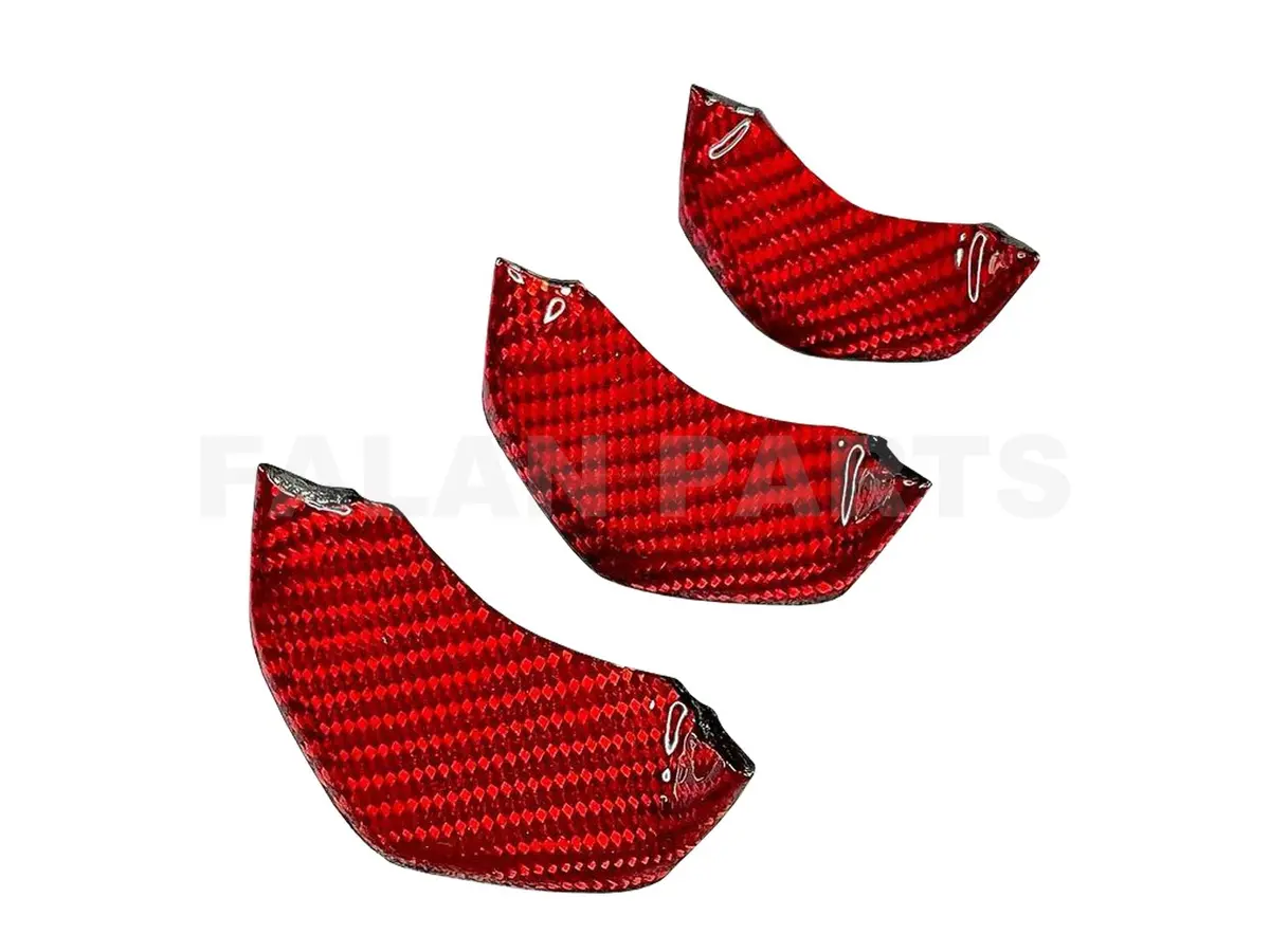 Carbon Fiber Horn Cover Inlay Red | Vespa Primavera/Sprint 50-150Cc ('18-) 1