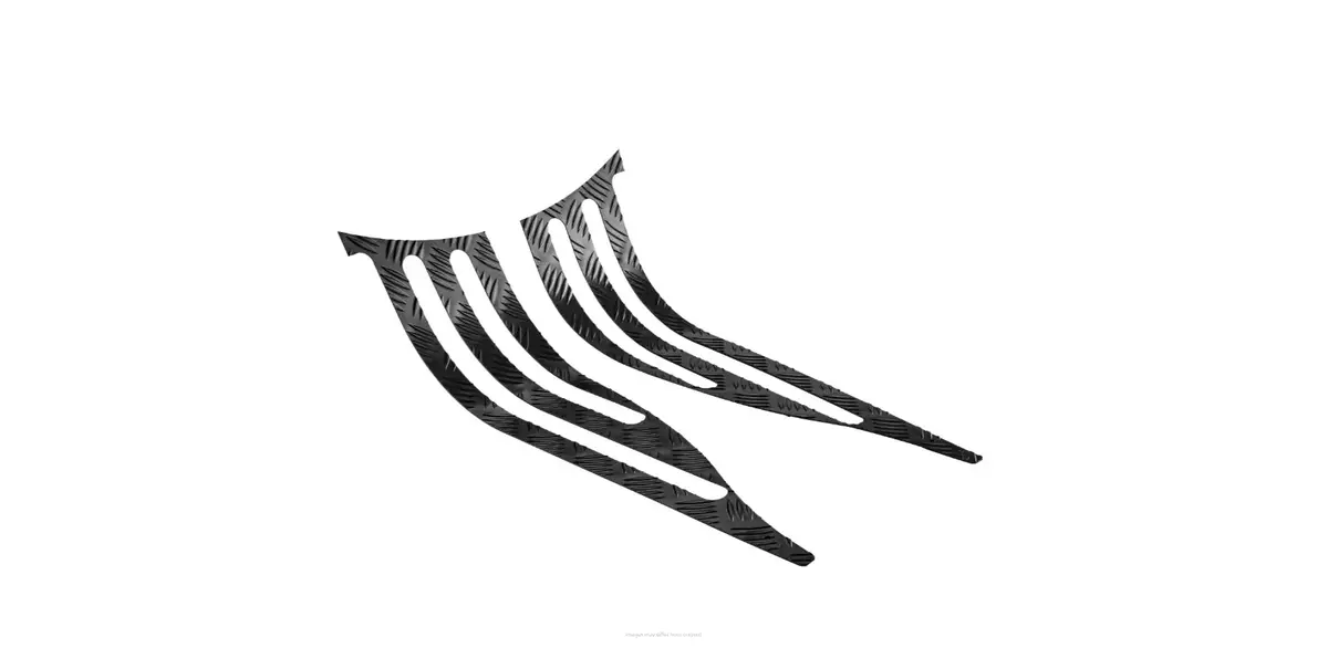 Checker Floor Plates Sip Cover Footwell Aera / Footboards Black | Vespa Gts/Gts Super/Gtv/Gt 60 125-300Cc 1