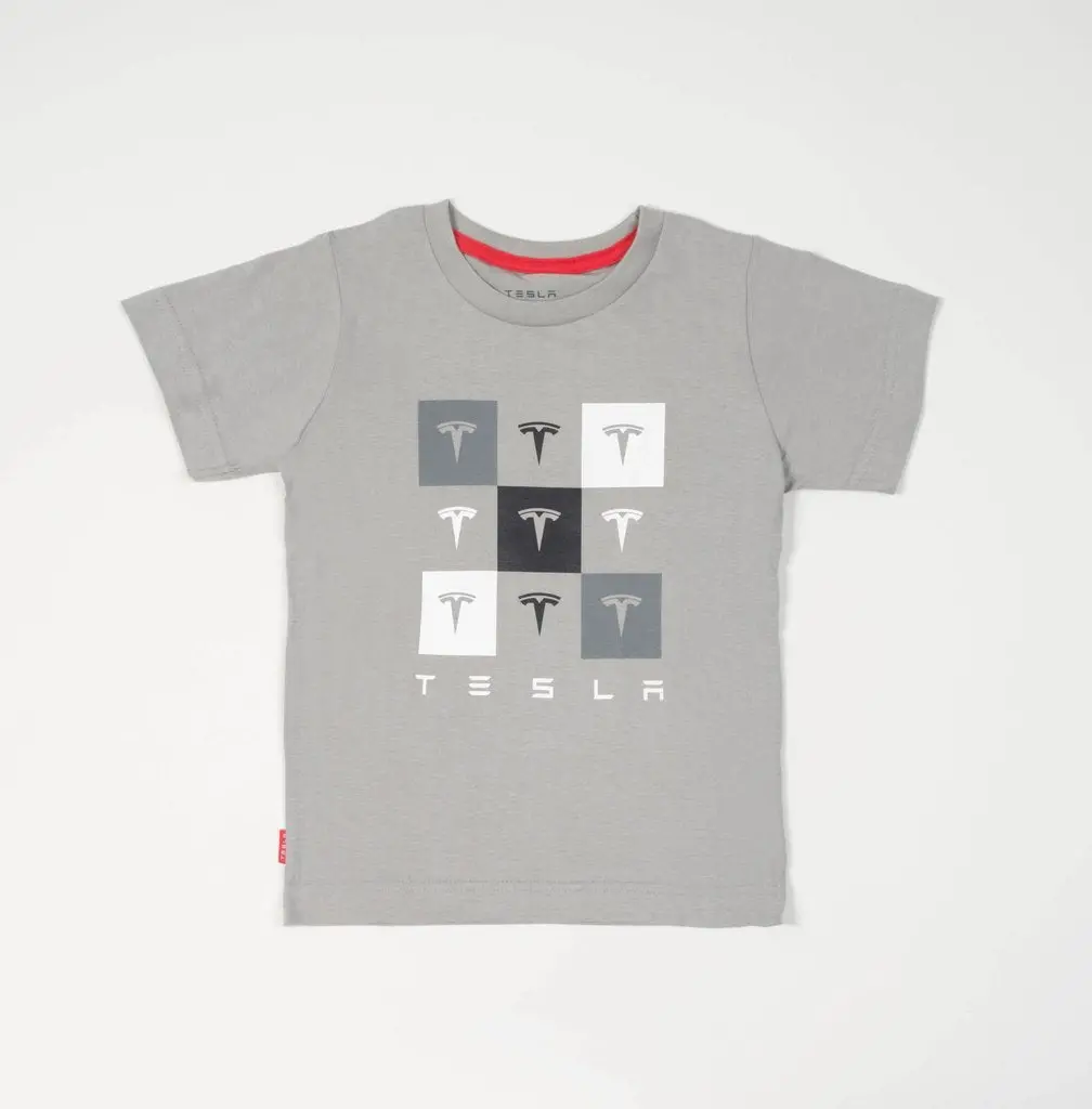 Kid's Gray Checkered Tee 1