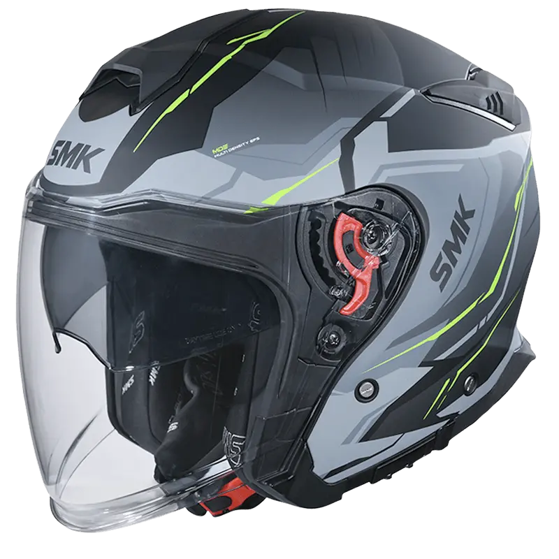 Smk Gtj Escape Ma264 Matte Black & Grey Open-Face Helmet | Motovile Kuwait 1