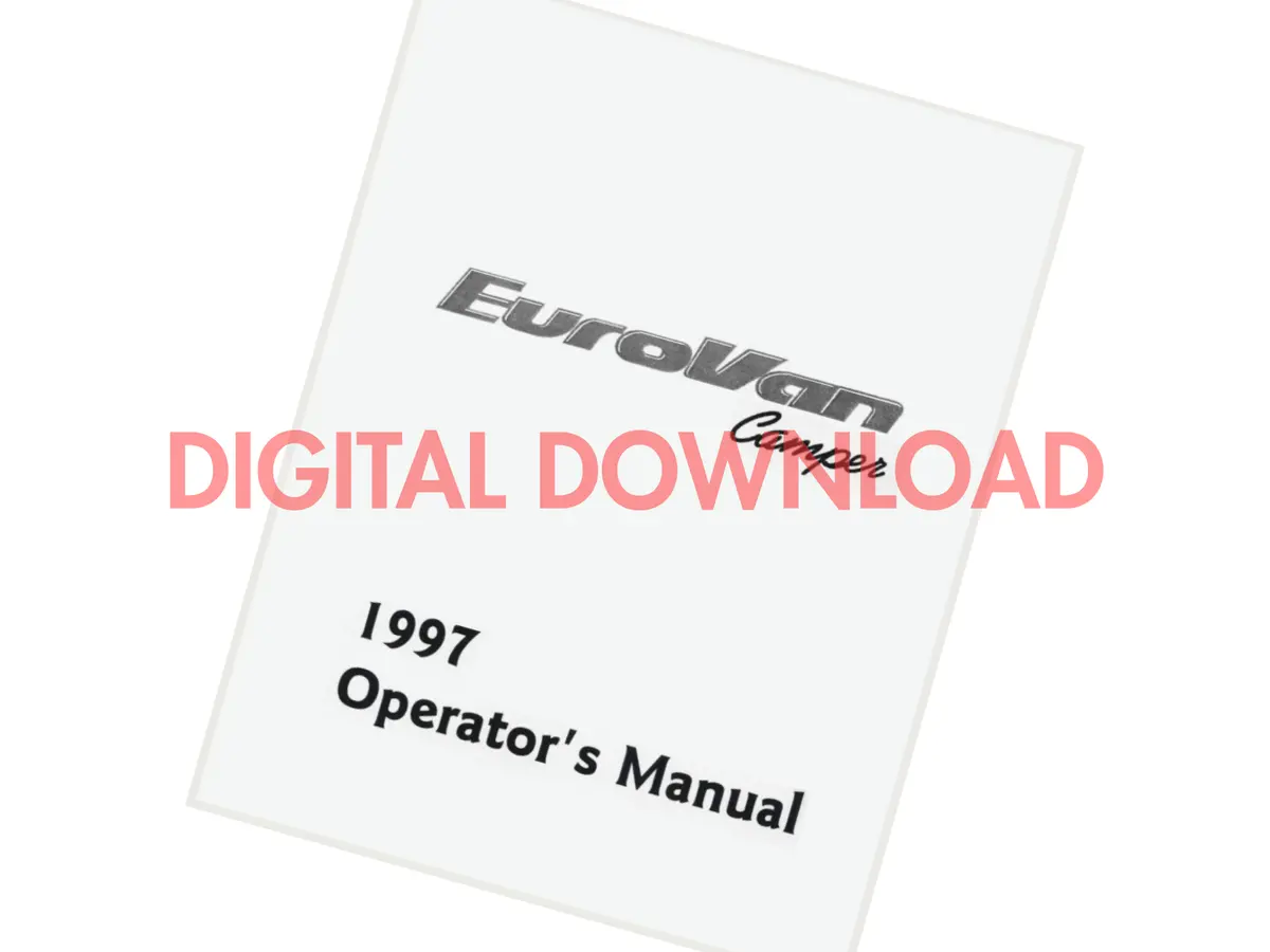 [Digital Download] Eurovan Winnebago Operator Manual (1997) 1