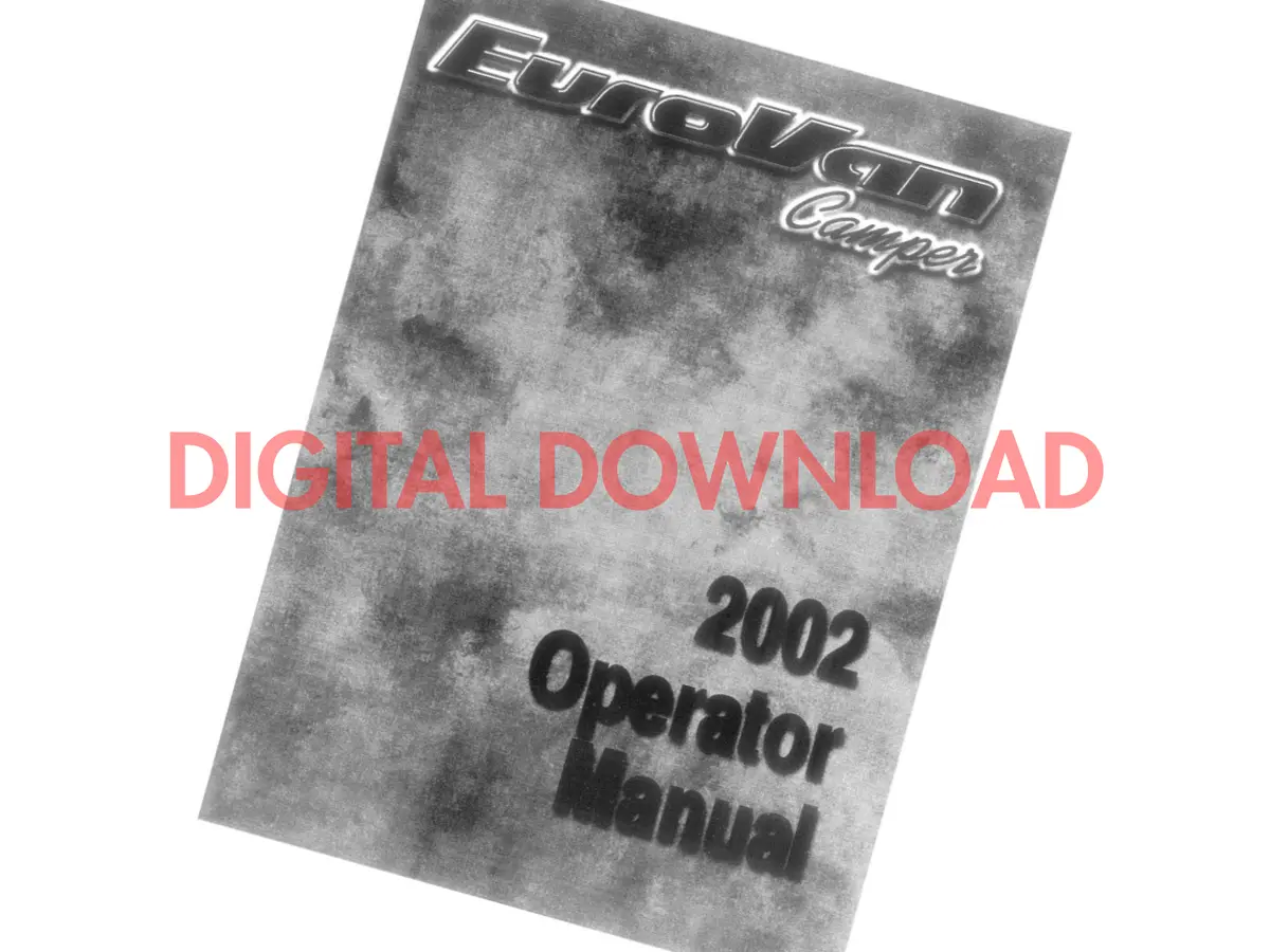 [Digital Download] Eurovan Winnebago Operator Manual (2002) 1